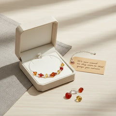 A faceted crystal pet and owner matching necklace set beautifully packaged in a beige gift box, an ideal gift for pet lovers.